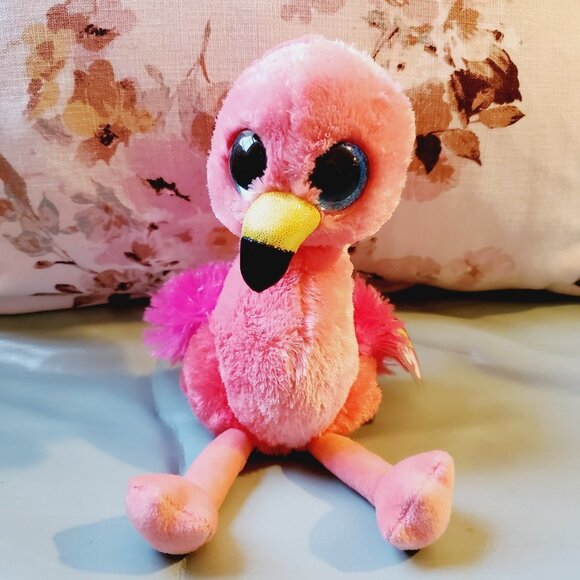 Ty Beanie Boos Pink Flamingo‎ Glida Plush Toy - Picture 2 of 10